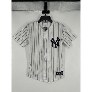 Mark Teixeira Stitched Pinstripe New York Yankees Jersey Majestic Youth Boys Lar